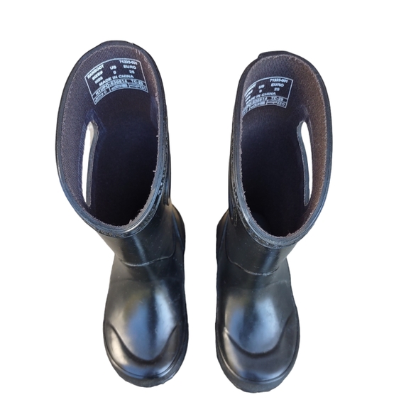 Bogs Youth Size 9 Black Waterproof Rainboots - Picture 6 of 16